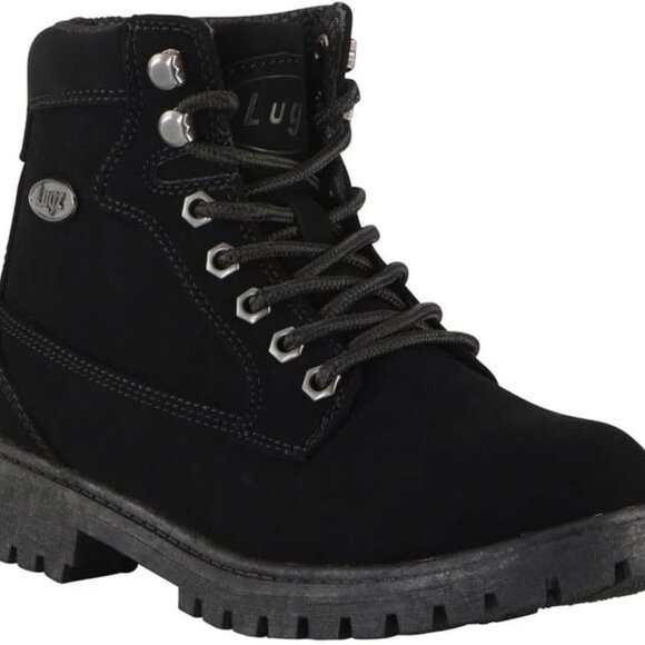Lugz Womens Mantle Hi WMANTLHD-001 Black Lace Up Round Toe Ankle Boots Size 8 - Picture 2 of 7